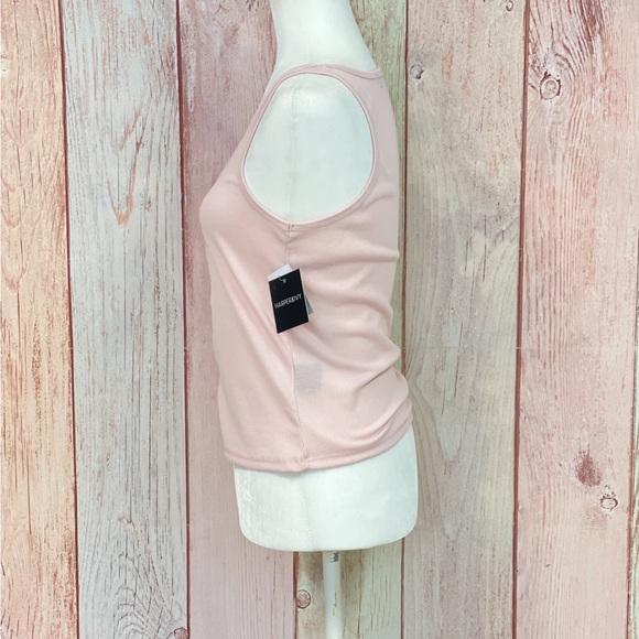 ‼️CLEARANCE SALE‼️Women’s Pink White Ribbed New York Collegiate Graphic Tank Top - Picture 6 of 11
